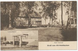 Wiepenheide, Ort und Oberförsterei, Kreis Labiau Alt Heidlauken, Haus Emil Osterode und Luisenbrücke I Альт-Хайдлаукен, дом Эмиля Остероде и Луизенский мост, I