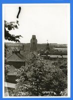 Neidenburg, Stadt, Kreis Neidenburg Neidenburg, Teilansicht mit Evang. Kirche Найденбург, часть города с евангелической церковью