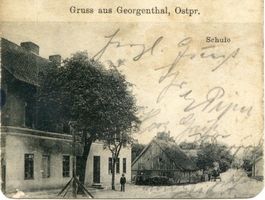 Georgenthal Kr. Mohrungen, Kreis Mohrungen Georgenthal Kr. Mohrungen, Schule Георгенталь, р-н Морунген, школа