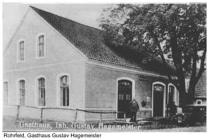 Rohrfeld, Ort, Kreis Gumbinnen Rohrfeldt, Gasthaus Gustav Hagemeister 