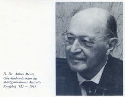 Königsberg (Pr.), Stadtkreis Königsberg Königsberg (Pr.), D. Dr. Arthur Mentz, Oberstudiendirektor des Stadtgymn. Altstadt-Kneiphof Кёнигсберг (Пр.), доктор теологии Артур Менц, старший директор городской гимназии Альтштадт-Кнайпхоф
