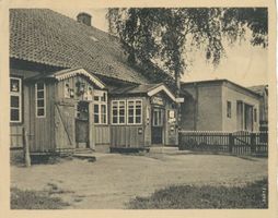 Skirwiet, Kreis Heydekrug Skirwiet, Gasthaus Wiegratz, Eingang II Скирвиет, трактир Вигратца, вход, II
