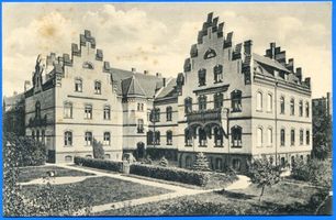 Insterburg, Stadt, Stadtkreis Insterburg Albrechtstraße 17 Insterburg, Kreishaus II Insterburg, Wilhelmstraße und Umgebung