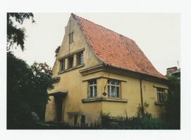 Metgethen, Ort und Bahnstation, Stadtkreis Königsberg Birkenweg 34 Metgethen, Birkenweg 34,  Haus Sprang Metgethen, Häuser früher und heute