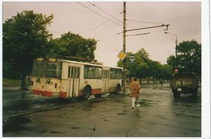 Königsberg (Pr.), Stadtkreis Königsberg Reichsplatz Königsberg - Kaliningrad, Russischer Bus am Bahnhof Кёнигсберг — Калининград, русский автобус у вокзала