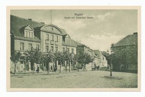 Ragnit, Kreis Tilsit-Ragnit Deutsche Straße Ragnit, Markt mit Deutscher Straße 