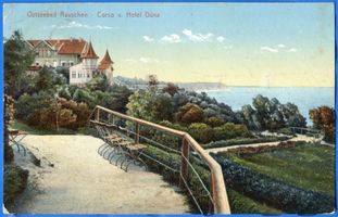 Rauschen Kr. Samland, Kreis Samland Rauschen Kr. Samland, Corso und Hotel Düne - coloriert 