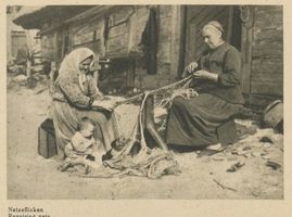  Kurische Nehrung, Netzeflicken Kurische Nehrung, Fischerei