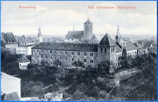 Braunsberg Kr. Braunsberg, Kreis Braunsberg Braunsberg, Ostpr., Gymnasium (Hinterfront) XII Braunsberg, Gymnasium (Hosianum, seit 1937 Hermann-von-Salza-Schule)
