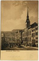 Königsberg (Pr.), Stadtkreis Königsberg Königsberg (Pr.), Altstädtischer Markt mit Rathaus, Zeichnung Königsberg, Stadtteil Altstadt (Umgebung des Schlosses)