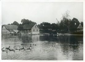 Mingfen, Kreis Ortelsburg Mingfen, Am Dorfteich Мингфен, у деревенского пруда