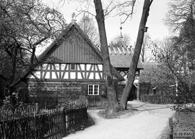 Königsberg (Pr.), Stadtkreis Königsberg Königsberg, Freilichtmuseum der Provinz Ostpreußen - Vorlaubenhaus vom Typ  Marschland  aus Bordehnen II 