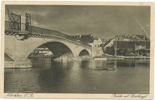 Nikolaiken Kr. Sensburg, Kreis Sensburg Nikolaiken Kr. Sensburg, Brücke mit Stinthengst II Николаикен, уезд Зенсбург, мост со «Штинхенгстом», II