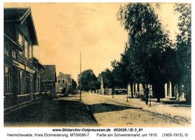 Heinrichswalde Kr. Elchniederung, Kreis Elchniederung  Heinrichswalde, Häuser in der Friedrichstraße