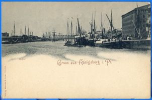 Königsberg (Pr.), Stadtkreis Königsberg Königsberg, Hafenpartie an der Bohlwerksgasse XII Кёнигсберг, вид порта у Больверксгассе, XII