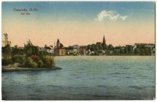 Osterode (Ostpr.), Kreis Osterode Osterode (Ostpr.), Blick auf die Stadt über den Drewenzsee VII Osterode, Stadtmotive
