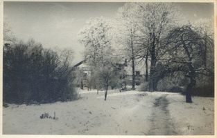 Kommen, Kreis Samland Kommen, Gutshaus, Winterbild 