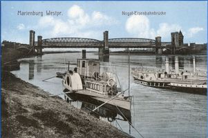 Marienburg, Westpr., Kreis Marienburg Marienburg i. Westpr., Eisenbahnbrücke über die Nogat II 
