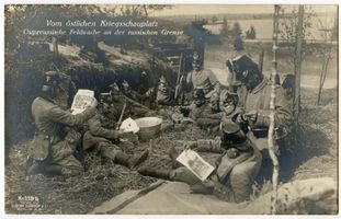  Ostpreußen, Ostpreußische Feldwache an der russischen Grenze Erster Weltkrieg