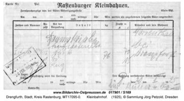 Drengfurth, Stadt, Kreis Rastenburg Rastenburger Straße