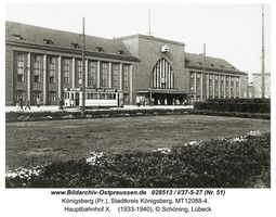 Königsberg (Pr.), Stadtkreis Königsberg  Königsberg, Hauptbahnhof