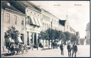 Gerdauen, Stadt und Bahnstation, Kreis Gerdauen Gerdauen, Am Markt III - 2 Гердауэн, у рынка, III — 2