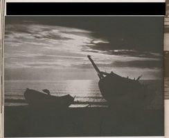  Kurische Nehrung, Fischerboote in der Abenddämmerung Куршская коса, рыбацкие лодки в вечерних сумерках
