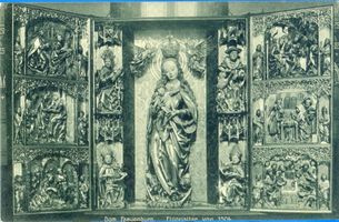 Frauenburg, Kreis Braunsberg Frauenburg, Dom, Innenansicht, Spätgotischer Flügelaltar von 1504 IV Frauenburg, Dom