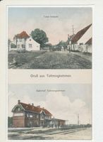 Tollmingen, Kreis Goldap Tollmingkehmen, Ortsansicht, Bahnhof 