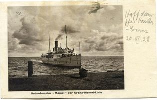  Kurisches Haff, Dampfer  Memel  der Cranz-Memel-Linie 