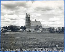 Guttstadt, Kreis Heilsberg Guttstadt, Ortsansicht mit Dom 