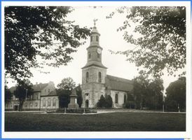 Ebenrode, Stadt, Kreis Ebenrode Ebenrode, Kirche mit Luisenschule II Эбенроде, церковь со школой Луизы, II