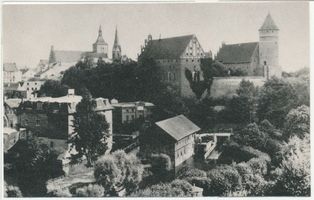 Allenstein, Stadtkreis Allenstein Allenstein, Panorambild, Jakobikirche, Evangelische Kirche, Schloß Allenstein, Schloß