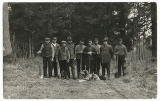 Skirwiet, Kreis Heydekrug Skirwiet, Waldarbeiter aus Skirwiet 