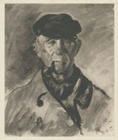 Kurische Nehrung, Fischer (nach einem Gemälde von Eduard Bischoff) Куршская коса, рыбак (по картине Эдуарда Бишоффа)