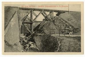 Hanffen, Kreis Lötzen Groß Konopken, Zerstörte Eisenbahnbrücke 