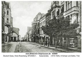 Deutsch Eylau, Kreis Rosenberg Karl-Freyburger-Straße (fr. Kaiserstraße)