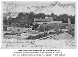 Gerdauen, Stadt und Bahnstation, Kreis Gerdauen  