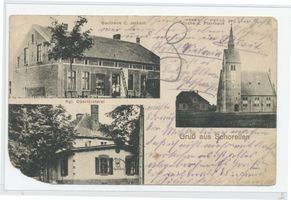 Adlerswalde (Ostpr.), Kreis Schloßberg Groß Schorellen, Gasthaus Jetkant, Kirche Oberförsterei 
