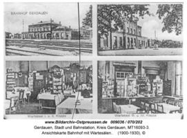 Gerdauen, Stadt und Bahnstation, Kreis Gerdauen  