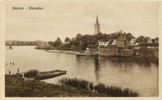 Nikolaiken Kr. Sensburg, Kreis Sensburg Nikolaiken Kr. Sensburg, Blick auf die Stadt Masurische Seen