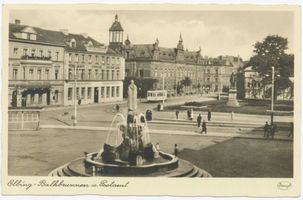 Elbing, Stadt, Stadtkreis Elbing Elbing, Balkbrunnen und Postamt 