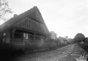 Bunhausen, Kreis Lyck Bunhausen, Giebelständerhaus III 