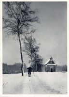  Rastenburg, Winterschulweg zwischen Rastenburg und Bischofstein 
