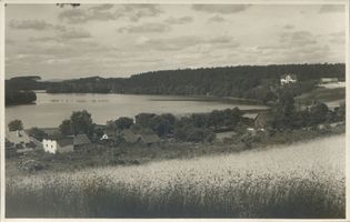 Altfinken, Ort, Kreis Osterode Altfinken, Blick auf See und Ort 