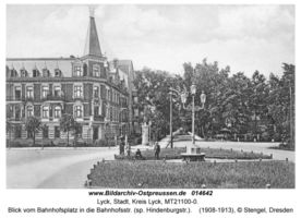 Lyck, Stadt, Kreis Lyck Hindenburgstraße (fr. Bahnhofstraße)