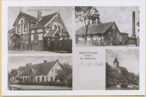 Weinsdorf, Kreis Mohrungen Weinsdorf, Kaufmann Kurt Reschke, Kirche 