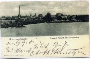 Ponarth, Stadtkreis Königsberg Ponarth, Brauerei mit Hubertusteich 