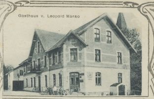 Großrosen, Kreis Johannisburg Groß Rosinsko Kr. Johannisburg, Gasthaus Leopold Manko 