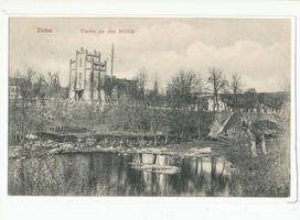 Zinten, Kreis Heiligenbeil Zinten, Partie an der Mühle 